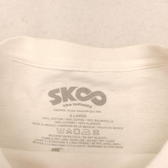 Sk8 The Infinity Anime Graphic Crew Neck Short Sleeve T-Shirt Mens Size XL White - Picture 3 of 9